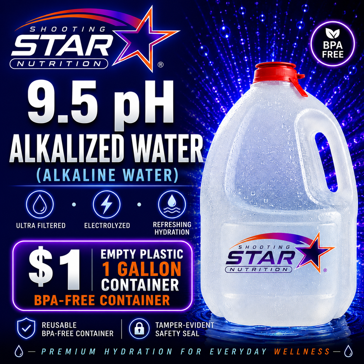 1 Gallon BPA Free Plastic Container (In-Store Purchase Only)