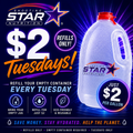 $2 Tuesdays Alkalized Alkaline Water 9.5pH 1 Gallon Refill (In-Store Purchase Only)